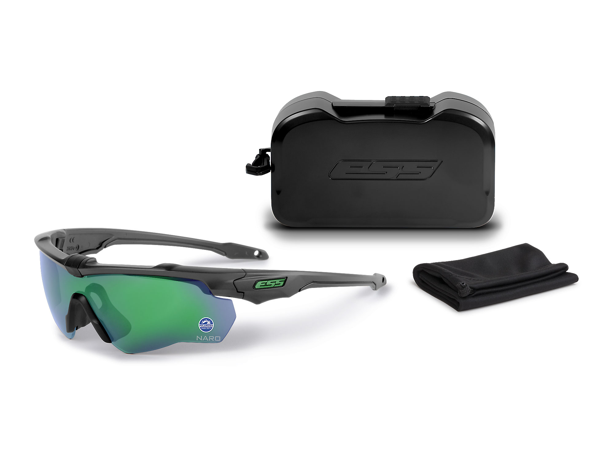 EE9034-20 フレーム：カーボングレイ、レンズ：偏光ミラーグリーン